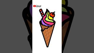 How to draw easy ice cream drawing shorts [upl. by Levin]