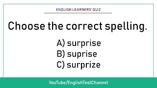 Spelling Quiz  Test your Spelling Abilities with this Quiz Part 2 [upl. by Allin689]