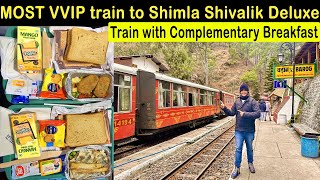 Most Premium and Fast Toy Train to Shimla Journey in 52451Shivalik Deluxe Express in January 2023 [upl. by Nyrhtak]