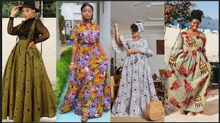 💯Model de Robe Africaine très belle tenue Africaine Longue milongue waxpagne Ankara casual dress [upl. by Mauchi]