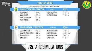 Bromley Town CC Twenty20 v Wickham Park CC WPCC T20 [upl. by Lenod]