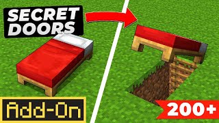 Secret Doors  Minecraft Marketplace Addon  Showcase [upl. by Anaihr]