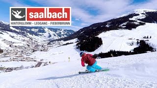 So ist das Skifahren im Skicircus Saalbach Hinterglemm Leogang Fieberbrunn [upl. by Eriha]