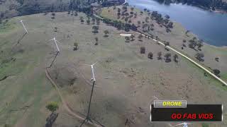 Blayney wind farm near Bathurst largest in Australia built 2000 15 turbines done by drone [upl. by Donaldson]