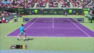 Miami 2015 Saturday Tsonga Hot Shot [upl. by Llecrad]