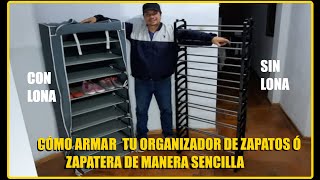 COMO ARMAR TU ZAPATERO DE MANERA SENCILLA 👠👢👞👟🥾 fácil y rápido Shoe rack storage [upl. by Artur]