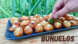 BUÑUELOS de BACALAO Dorados y Crujientes Masa Casera Fácil 👍🏻  GUILLE RODRIGUEZ [upl. by Ajuna]