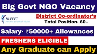 Govt 60 Global Health Project Vacancy 2024  Salary 50000  NGO Jobs 2024 Online Interview [upl. by Ikcir]