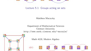 Visual Group Theory Lecture 51 Groups acting on sets [upl. by Oneill20]