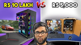 RS 10 LAKH PC VS RS 5000 PC  CAN IT RUN GTA 5 [upl. by Amlev]