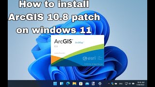 How to install ArcGIS 108 Patch  كيفية تثبيت باتش برنامج ارك جي اي اي 108 [upl. by Odlauso859]