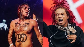 6ix9ine wants to FIGHT Trippie Redd after Reacting to KSI vs Logan Paul Fight [upl. by Nedrud]