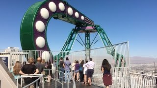 The Stratosphere Hotel Rides Coaster Vlog 98 [upl. by Llirrehs]