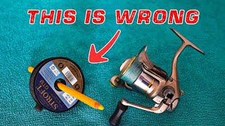 How to Spool a Spinning Reel without Line Twists Best way to spool the fishing reel [upl. by Ulund356]