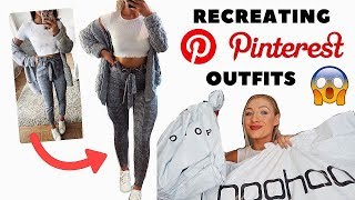 350 RECREATING PINTEREST OUTFITS  HOW DID I DO [upl. by Essirahc]