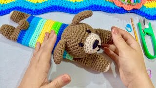 PERRITO ESTUCHE PARA UTILEZ TEJIDO A CROCHET PASO A PASO [upl. by Uke]