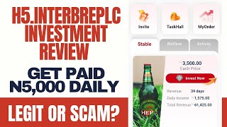 h5interbreplccom Review Make and Withdraw N5000 Daily h5interbreplccom LEGIT or SCAM [upl. by Celle]