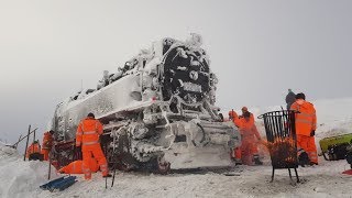 Die Rettung der Brockenlok 99 234 am 10Januar 2019  Brockenbahn eingefroren  POLAREXPRESS [upl. by Dee Dee]