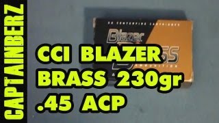 45 ACP CCI Blazer Brass 230gr FMJ [upl. by Marget]