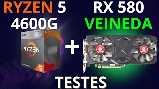 Ryzen 5 4600G  Rx 580 Veineda lote no Brasil testes em Games [upl. by Cogswell753]