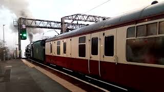 Steam Locomotive 46100 Royal Scot departs Crewe Cheshire with D1935 [upl. by Yanad580]