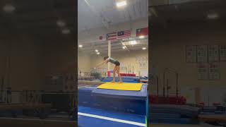 Beam series Back hand lay back hand Let’s get to 500 subscribers subscribe gymnast flip beam [upl. by Vitalis]