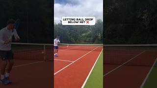 Don’t let the ball drop low when attacking a short ball ❌ tennistips tenniscoach tennistrainer [upl. by Etteniuq]