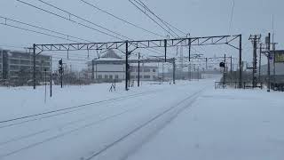 JR北海道 深川駅 雪景色  JR Hokkaido Snowing Fukagawa Station 221203 [upl. by Ianaj917]