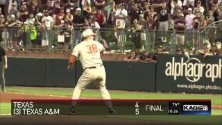 Barash Lifts No 3 Texas AampM to Walkoff Win over Texas [upl. by Akcirehs]