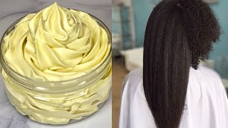 DIY HAIR BUTTER FOR EXTREME HAIR GROWTH STRENGTH amp MOISTURE  LEAVE IN CONDITIONER  2021 [upl. by Yderf]