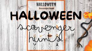 Halloween Scavenger Hunts for Kids [upl. by Arvell721]