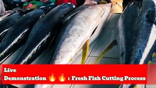 Live Demonstration 🔥🔥  Fresh Fish Cutting Process [upl. by Nerissa]