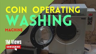 Coin operating washing machine How to use coin operating washing machine [upl. by Ddene]