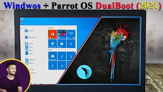 Parrot OS Dual Boot Windows 10 in Hindi [upl. by Ynnoj]