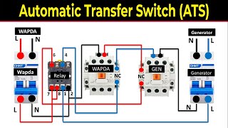 Automatic Transfer Switch ATS Working and ConnectionAuto Changeover Switch ConnectionATS Circuit [upl. by Ruffi]