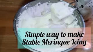 Meringue Icing Recipe  simple way how to make meringue icing [upl. by Grimbald114]