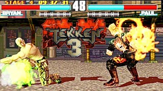 tekken 3 bryan vs paulbryan tekken 3tekken 3 bryantekken 3 gameplaybryan combo attack moves [upl. by Ariella]