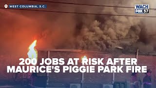 Massive fire at Maurices Piggie Park leaves 200 without work [upl. by Wester]