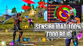 SENSIBILIDAD ⚙️ ACTUALIZADA sin dpi para PEGAR TODO ROJO EN FREE FIRE  soyronaldof [upl. by Cressy86]