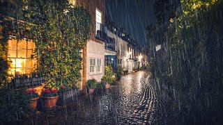 A Rainy London Night Walk in South Kensington  Beautiful Mews amp City Lights [upl. by Atsira]