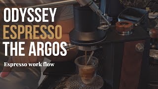 The Argos Odyssey Espresso  DF64 Gen 1 V4 with SSP Cast Burrs  Espresso Workflow [upl. by Enenaej237]