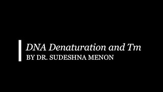 DNA Denaturation and Tm [upl. by Mariann86]