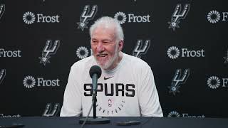 202324 San Antonio Spurs Season  Gregg Popovich Media Availability vs Grizzlies 122024 [upl. by Falkner52]