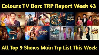 Colours TV Barc TRP Report Week 43All Top 9 Shows Main Trp List This Week [upl. by Dita]