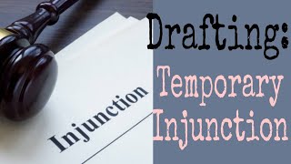 How to Draft a Temporary Injunction Application Complete Legal Guide [upl. by Enelra]