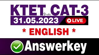 KTET CAT 3 ENGLISH  LIVE QUESTION PAPER ANALYSIS  KTET 3 MALAYALAM EXAM  KTET EXAM 2023 [upl. by Nreval]