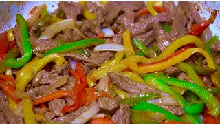 Fajitas de Res  Comida Mexicana [upl. by Nivac]