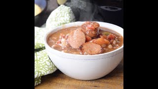 Instant Pot Ham amp Bean Soup Recipe  happilyhomecooking [upl. by Nagaet]