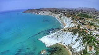 SCALA DEI TURCHI AGRIGENTO SICILY ITALY XIAOMI MI DRONE 1080P MIDRONEREY WHITE ROCK SEA BEACH [upl. by Nelrac]