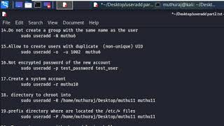 Kali Linux user add Full Command Part2 [upl. by Losiram]
